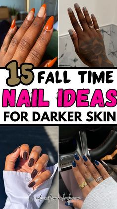 Get ready for fall with these 15 trendy nails for dark skin. This guide features autumn nails dark skin that will make you feel chic and stylish. From nails inspo dark skin to elegant nails for dark skin, you'll find plenty of ideas to inspire your next manicure. Explore the autumn color palette nails and find cute nails dark skin that are perfect for the season. Whether you want minimalist nails for dark skin or something more elaborate, these fall nails for dark skin have got you covered. Embr Nail Colors For Fall Autumn, Autumn Nails On Brown Skin, Manicure Ideas For Dark Skin, Short Acrylic Nails Square Fall Colors, Fall Nail Color Black Women, Nails That Go With Beige Dress, Fall Nail Color For Black Women, Minimalist Nails Dark Skin, Fall Nail Ideas Black Women