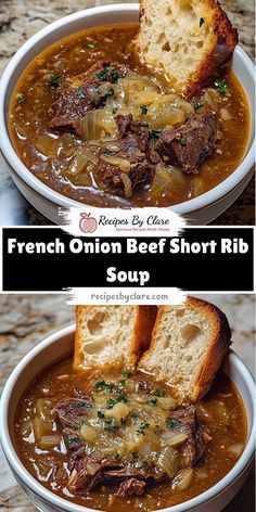 A hearty twist on the classic French onion soup, this dish features tender beef short ribs, caramelized onions, and a rich broth. Topped with toasted French bread and bubbly Gruyère cheese, it’s the ultimate comfort meal!

Ingredients:
1 lb beef short ribs
4 large onions, thinly sliced
6 cups beef broth
1 cup shredded Gruyère cheese
Slow-cooked for incredible flavor, this beefy, cheesy soup is perfect for cozy evenings or as an impressive dinner starter.