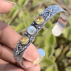 Moonstone, Citrine Cut Bracelet 925 Sterling Silver Handmade Cuff Bangle Jewelry

 #eBay #eBayStore #eBaySeller #MusicDance #Nature #Memorial #Holiday #Love #FlowersPlants #Beauty #Gothic #FamilyFriends #FlagsPolitical #Military #Ethnic #Angels #Halloween #Hunting Gift 925 Stamped Cuff Bangle Bracelet, Bohemian Sterling Silver Bracelet As Gift, Unique Sterling Silver Bangle As Gift, Bohemian Stamped 925 Bracelet Gift, Unique Stamped 925 Bangle As A Gift, Bohemian Stamped 925 Bangle Gift, Sterling Silver Bangle Bracelet With Natural Stones, Silver Bangle Cuff Bracelet With Natural Stones, Silver Bohemian Citrine Jewelry