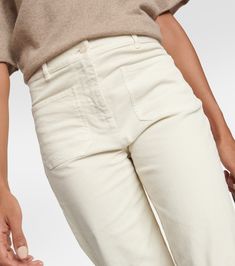 Find NILI LOTAN Florence High-rise Corduroy Pants on Editorialist. Material: 93% cotton, 6% polyester, 1% elastane. Care instructions: machine wash cold. Made in the USA. Designer color name: Winter White. Closure: zipper fly, button fastening. Pockets: patch pockets, back pockets. Belt loops. Curdoroy Pants Outfit Womens, Timeless Wardrobe Staples, Nili Lotan, White Pants, Corduroy Pants, Winter White, Slim Legs, Wardrobe Staples, Florence