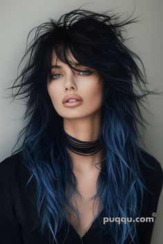 Mullet Haircuts for Women: A Style Statement Worth Trying - Puqqu Long Rocker Hair Cuts For Women, Long Gothic Hairstyles, Grunge Hairstyles, Mullet Haircuts, Medium Shag, Rocker Hair, Makeup Things, Shaggy Long Hair, Hair Goal