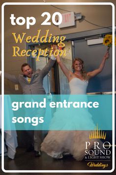 The top 20 songs for wedding party grand entrance or grand marchas picked by real bridesgroomsIf you are planning a wedding and are looking for song ideas for your grand entrance or grand marchthen check out this list of songs. Grand Entrance Songs, Grand Entrance Wedding, Bridal Party Entrance Song, Reception Songs