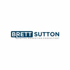 the logo for brett suton digital marketing consulting, which has been designed to look like