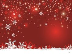 a red background with snowflakes and stars