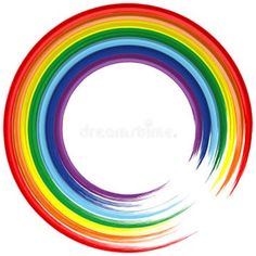 an abstract rainbow colored circle with white background royalty photo - free image on pixart