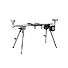 a table sawing machine with wheels on the top and bottom legs, in front of a white background