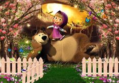 masha and the bear wallpaper