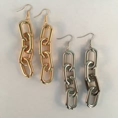 Chain Link Earrings, Grunge Jewelry, Earrings Hoops, Link Earrings