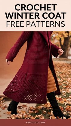 Learn to Crochet Beautiful Winter Coats with Free Patterns – A fun project for crochet lovers of all levels. Winter Coats