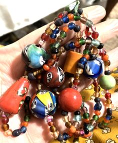 Outing With Friends, Antique Finds, Large Beads, Shapes And Colors, Trade Beads, Bead Necklace, A Wedding, Ebay Store, Beads