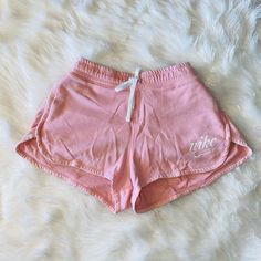 Brand New Without Tags! Size L! Super Cute And Vintage Style! Nike Summer Workout Shorts, Nike Shorts For Spring, Nike Summer Shorts, Nike Athleisure Shorts For Spring, Nike Bottoms For Spring Loungewear, Summer Nike Shorts, Spring Cotton Workout Shorts, Spring Workout Cotton Shorts, Nike Casual Pink Bottoms