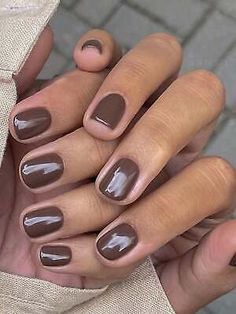 Color: KhakiNail Shapes: SquareType: Color NailsBatteries Included: NoPress On Nails Material: PlasticProduct Measurements in cm :Height Length Width0.3 1.2-1.75 0.7-1.4 Grey Brown Nails Acrylic, Very Short Gel Nails Natural, Fall Natural Nails, Brown Nails Design, Nagel Tips, Makijaż Smokey Eye, Thanksgiving Nails, Popular Nails