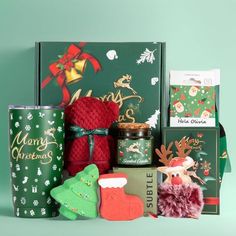 the holiday hamper is packed with gifts