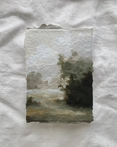 a piece of paper that has some kind of painting on it