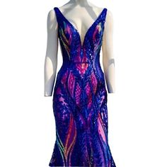 Jovani | Dresses | Jovani Embellished Iridescent Sequin Sleeveless Gown Blue Purple Size 2 Nwt | Poshmark Purple Sequined Evening Dress With Fitted Bodice, Purple Evening Dress With Sequins And Fitted Bodice, Purple Sleeveless Evening Dress For Prom, Purple Sleeveless Gown For Prom Season, Purple Sequined Mermaid Dress For Evening, Sleeveless Purple Cocktail Evening Dress, Sleeveless Purple Evening Gown, Blue Embellished Sleeveless Mermaid Dress, Sleeveless Embellished Blue Mermaid Dress