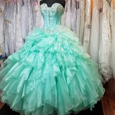 a dress that is on display in a store