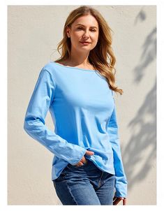 T shirt Tee Women's Light Blue Watermelon powder White Solid / Plain Color Basic Soft Daily S 2024 - $5.25 Womens Basic Tops, Plain Color, Bottoming Shirt, White Solid, Knitted Tshirt, Online Tops, T Shirt Top, Womens Tees, Watermelon