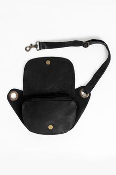 Black Leather Hip Bag | MONZOON Black Leather Camera Bag With Zipper Pocket, Versatile Black Leather Flap Bag, Black Soft Leather Camera Bag, Black Leather Camera Bag Pouch, Classic Black Belt Bag With Removable Pouch, Classic Black Belt Bag With Detachable Strap, Functional Black Leather Camera Bag, Classic Black Pouch Belt Bag, Versatile Leather Chest Bag With Removable Pouch