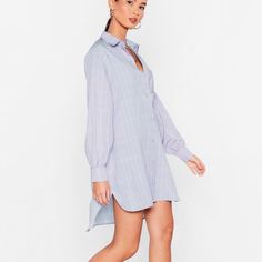 Nastygal Boyfriend Shirt Dress Baby Blue- Never Been Worn, Nwt Boyfriend Shirt Dress, Oversized Shirt Dress, Baby Blue Color, Baby Blue Colour, Boyfriend Shirt, Oversized Shirt, Online Accessories, Baby Dress, Dresses Online