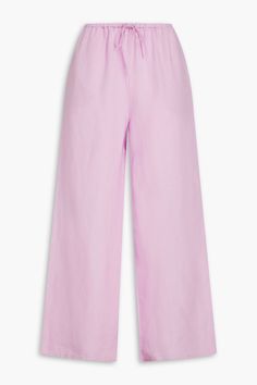 Pink Linen Pants, Needs Vs Wants, Pants For Woman, Spring Capsule Wardrobe, Wideleg Pants, Rene Caovilla, Wardrobe Outfits, Denim Shoes, Roger Vivier