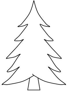 the outline of a christmas tree for kids to color and cut out on their own