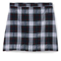 Classic pleats in a comfortable, drapey design that’s made with our easy-care fabric blend, resisting wrinkles and fading so she looks and feels great all school day long. Kids Plaid, Box Pleat Skirt, Pleat Skirt, Shipt Shopper, Box Pleats, White Plaid, Skirt Top, Lands End, Pleated Skirt