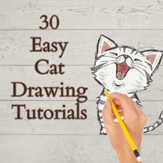 You can do these DIY cat drawing projects to add to kids coloring pages, and they will have great fun filling colors in them. These ideas will share tons of hacks also to achieve those professional cat drawings with great ease. Most of the projects involve making circles to draw different body parts of the cats easily and quickly. From easy to intermediate to advanced, there are cat drawing projects for all skill levels. @blitsy Drawings Of Cats Sketch, Doodle Cat Drawing, How To Draw Silly Cat, Cat Drawing Sketches Easy, Draw Cats Easy, Cartoon Cats Cute Drawing, Cartoon Cat Drawing Easy, Easy Cat Drawing Simple, How To Draw A Cat