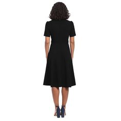 Arrive in style when you rock this side tab women's fit & flare dress from London Times. Being stylish has never looked so good! Arrive in style when you rock this side tab women's fit & flare dress from London Times. Being stylish has never looked so good!Finding the perfect fit and size for women's clothing requires basic measurements of your chest, waist, hips and inseam. Use this guide to learn more about sizing and everything Kohl's has to offer in women's fashion. Crewneck Short sleeves Be Missy Dresses, Next Dresses, Dress Guide, Spandex Dress, Maggy London, Curve Dresses, You Rock, Office Outfits, Fit And Flare Dress