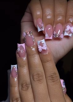 Blush Pink Nail Ideas, Cute Nail Ideas For School Short, Shorts Nails Designs, Small Nails Design Ideas Short, Pink And White Prom Nails, Acrylic Nail Designs Birthday, Shorties Nails Pink, Pink Inspired Nails, Unique Acrylic Nails Short