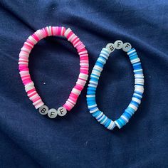 Clay Bead Youth Friendship Bracelets. Bff Beads Glow In The Dark. Smoke Free And Pet Free Home. Best Friends Clay Bracelets, Bracelets Bff, Silver Baby Bracelet, Clay Bead Necklace, Heart Bangle Bracelet, Beaded Braclets, Preppy Bracelets, Cute Friendship Bracelets, Bff Bracelets