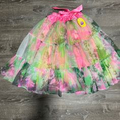 Nwt Vintage Kaiya Eve Tulle Skirt Lime, Pink, Green Elastic Waist Band Sizes 8, 10, 12 Smoke Free Home Multicolor Tulle Skirt Summer Dresses, Multicolor Tulle Skirt For Spring, Pink Flowy Tiered Skirt Petticoat, Pink Flowy Tiered Petticoat, Spring Princess Style Tulle Skirt, Spring Princess Tulle Skirt, Playful Pink Mini Skirt, Playful Pink Skirt, Multicolor Tulle Skirt For Summer