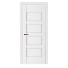 an open white door on a white background