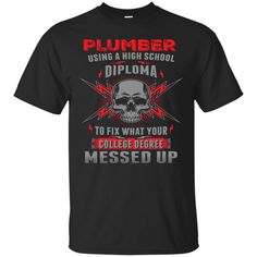 Proud Plumber, Funny Plumbing Tshirt available in T-shirt, hoodie, tank top, longsleeve, multi color and size S M L XL XXL 3XL 4XL 5XL. Shipping from the US. Easy 30 day return policy - Shop now! 6.1-ounce, 100% cotton .Double-needle neck, sleeves and hem; Roomy Unisex Fit. Ash is 99% cotton, 1% poly; Sport Grey is 90% cotton, 10% poly; Dark Heather is 50% cotton, 50% polyester .Decoration type: Digital Print. Made by Gildan Welding Training, Cotton Headed Ninny Muggins, Lgbt T Shirts, Funny Hoodies, Pullover Sweatshirt, Funny Tshirts, Plumbing, Hoodie Shirt, Size Chart