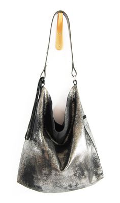 Febe Hobo Black Platinum Cheap Silver Hobo Bag For Everyday Use, Luxury Edgy Bags With Metal Hardware, Handcrafted Handbags, Winter Girls, Foto Ideas Instagram, Matte Metallic, Biker Leather, Pretty Bags, Square Rings