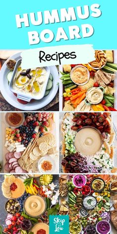 the cover of hummus board recipe book