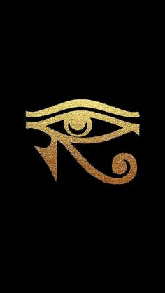 the eye of horus in gold glitter