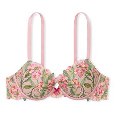 Condition: New Victoria's Secret Feminine Lace Trim Bra, Bra Victorias Secret Pink, Victoria's Secret Feminine Bra-friendly Tops, Victoria's Secret Pink Floral Print Bra, Strappy Bralette, Victoria's Secret Bra With Built-in Support For Spring, Printed Bras, White Bras, Pink Bra