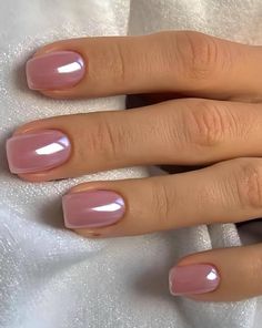 Nail Idea Short Square, Best Nail Colors Summer 2024, Short Nail Mani, Nail Color To Make You Look Tan, Wedding Guest Nails Short, Summer Biab Nails 2024, Short Nye Nails, Neutral Wedding Nails Bridesmaid, Nude Nails With Accent Nail