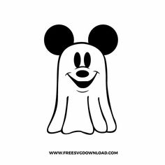 a mickey mouse face drawn in black and white