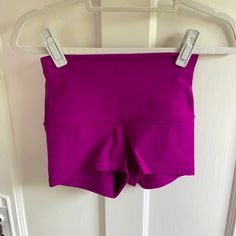 Purple Worn Once! Size 2 Logo Looks Brand New!! Poshmark Clothes, Purple Clothes, Shorts Lululemon, Lululemon Shorts, Color Purple, Lululemon Athletica, Size 2, Cute Outfits, Womens Shorts