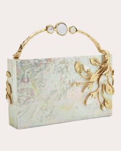 Pearl Themed Party, Colorful Inspiration, Pearl Clutch, Floral Clutches, Mother Of Pearl Inlay, Pearl Inlay, Floral Inspiration, The Philippines, Gold Foil