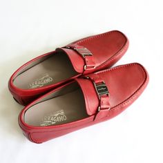 Salvatore Ferragamo Men's Red Loafer/Slip-On, 11.5m Description: Elevate Your Footwear Collection With These Ferragamo Men's Red Loafer/Slip-On Shoes. Made In Italy, These Shoes Boast Impeccable Craftsmanship And Style. Size 11.5 M Condition: Like New Size: 11.5 M Brand: Ferragamo Color: Red Made In Italy Ferragamo Shoes Mens, Red Loafers, Salvatore Ferragamo Men, Ferragamo Men, Salvatore Ferragamo Shoes, Ferragamo Shoes, Shoes Collection, Footwear Collection, Slip Ons