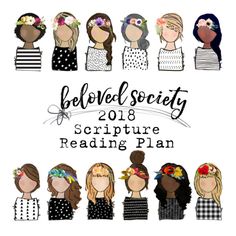 the cover of beloved society's 2013 scripture reading plan, featuring six women with flowers in their hair