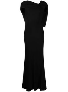 floor-length dress from ROLAND MOURET featuring black, draped design, V-back and floor-length. Size Info UK Color Detail Black Made In Repubblica Popolare Cinese Material Viscose 97%, Spandex/Elastane 3% Season One Spring-Summer Season Two Spring-Summer Product dresses Brand Roland Mouret Pre Size And Fit This piece fits true to size. We recommend you get your regular sizeModel is 1,75m / 5ft 8in wearing size 8 (UK) Drape Maxi Dress, Trench Dress, Cocktail Party Dresses, Black Drapes, Latest Fashion Design, Designer Drapes, Roland Mouret, Floor Length Dresses, Dresses Black