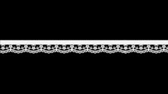 a white lace border on a black background