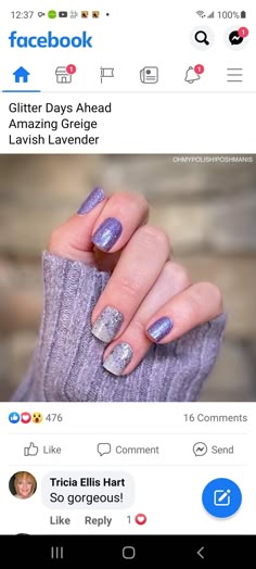 Winter Nail Colors, Manicure Inspiration, Lavender Nails, Nail Colors Winter, Winter Nail