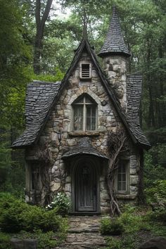 37 Fairytale Houses Straight Out of a Dream Witch Houses, Little Cottage House, Turret House, Goth Architecture, Cottage Forest, Arched Bridge, Fairytale Houses, Sustainable House Design, Victorian Greenhouse