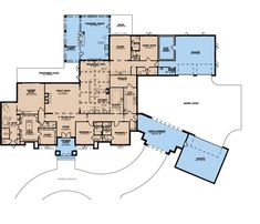 the first floor plan for this home shows the living room, dining area and kitchen