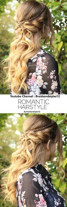 Prom Hairstyles Half Up Half Down, Romantic Hairstyles, Short Hairstyle, Half Up Half Down Hair, Prom Hairstyles, Half Up Hair, Elegant Hairstyles, Homecoming Hairstyles