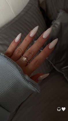 Long Almond, Pointed Nails, Casual Nails, Soft Nails, Nails 2023, Classy Nails